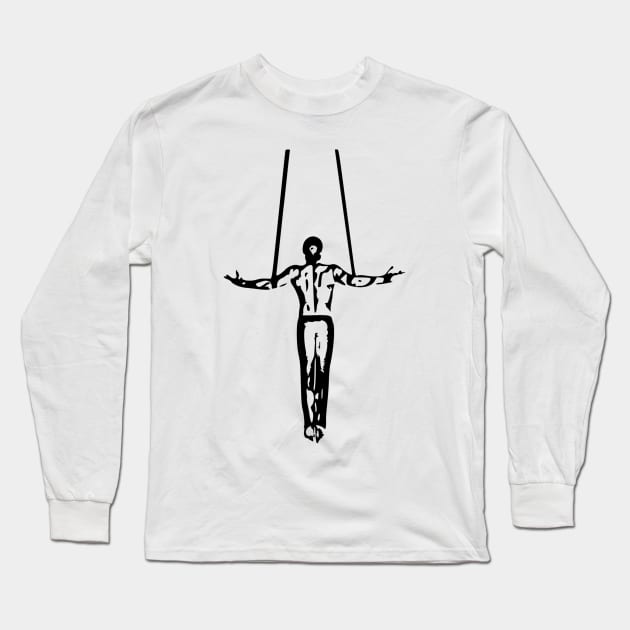 Aerialist Performer Circus Straps Long Sleeve T-Shirt by Libbygig